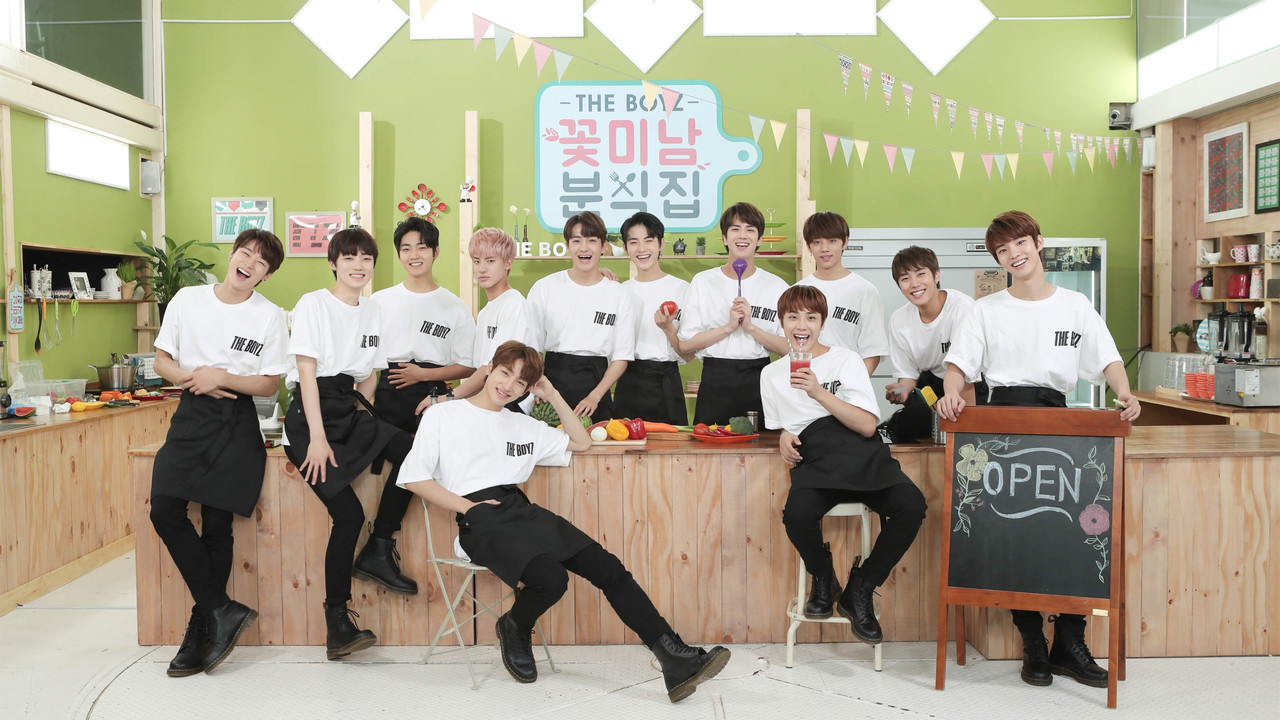 THE BOYZ Flower Snack backdrop