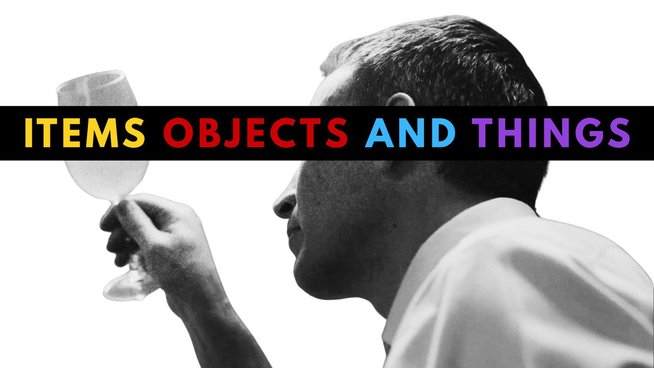 Items Objects and Things backdrop