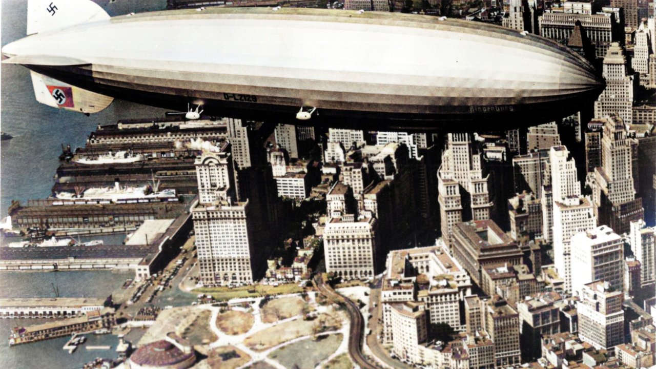 The Hindenburg backdrop