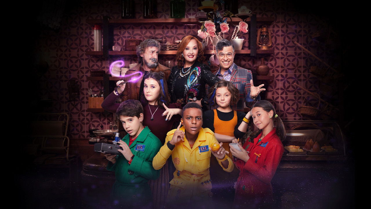 Blue Building Detectives backdrop