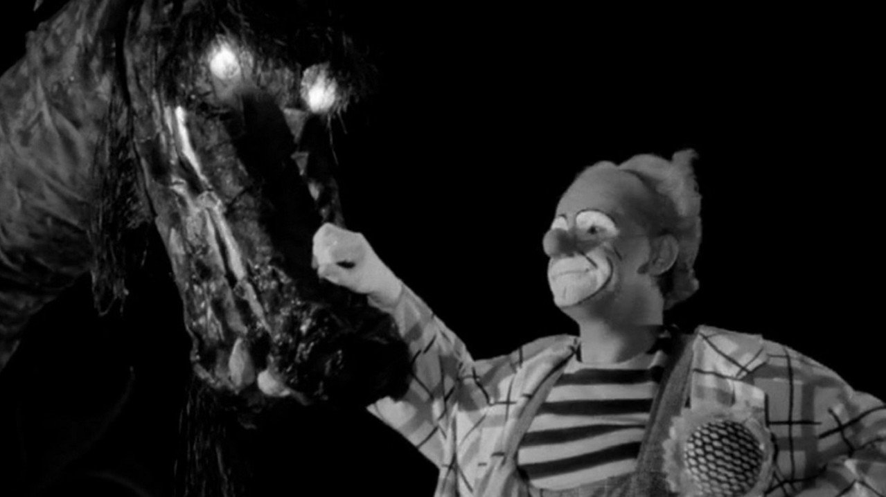 Clown Ferdinand and the Rocket backdrop