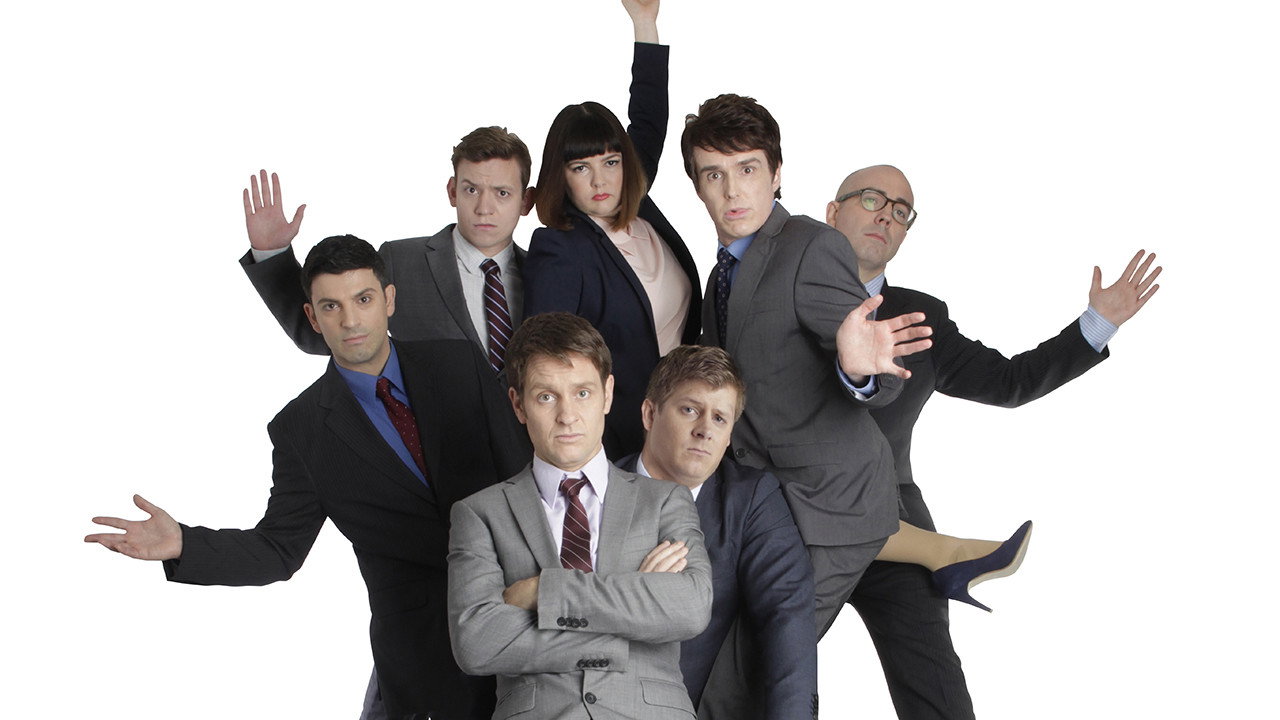 The Chaser's Media Circus backdrop