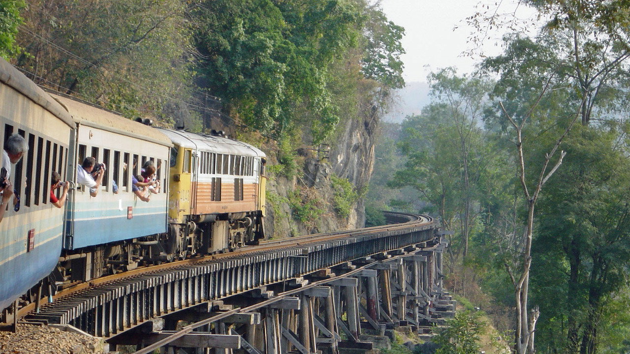 With the Train Through... backdrop