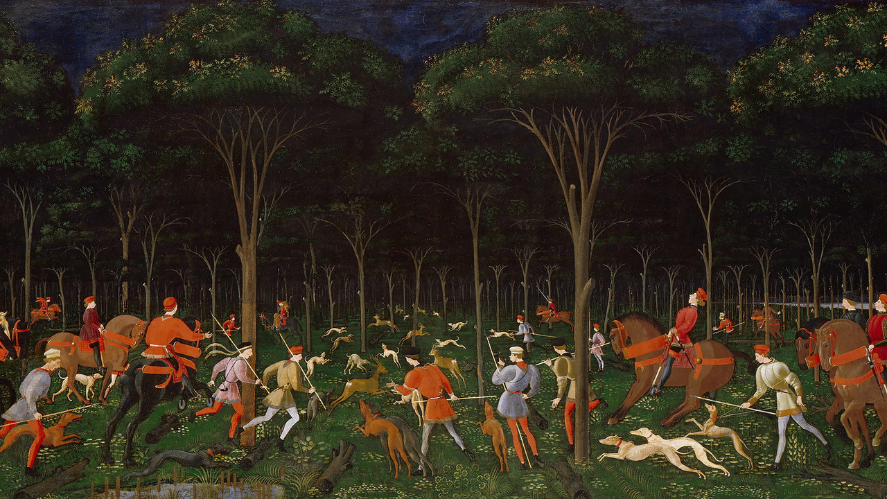 Reconstruction of a Hunting Scene backdrop