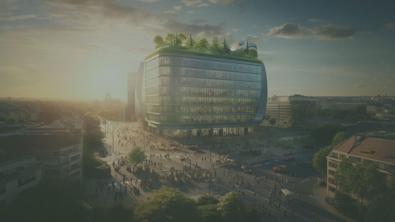 De Toekomst is Grijs backdrop