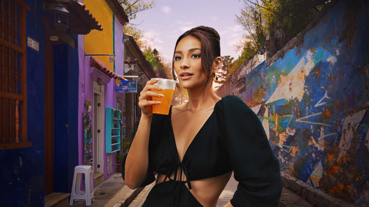 Thirst with Shay Mitchell backdrop