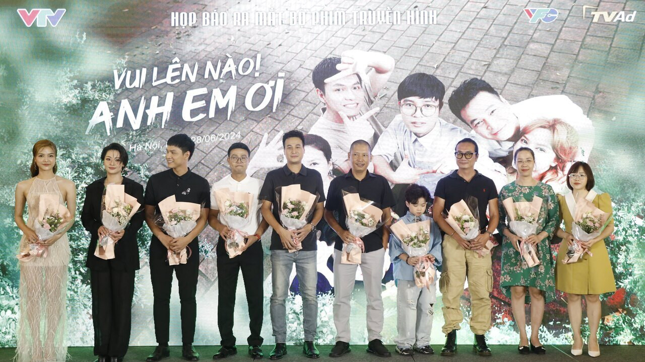 Vui lên nào anh em ơi backdrop