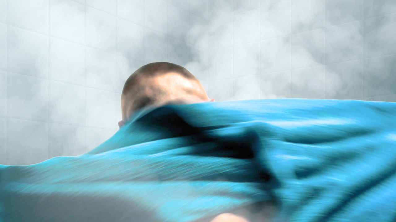 Man at Bath backdrop