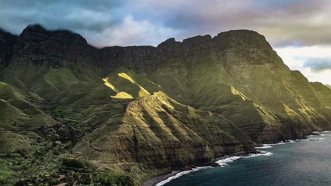 The Canary Islands backdrop