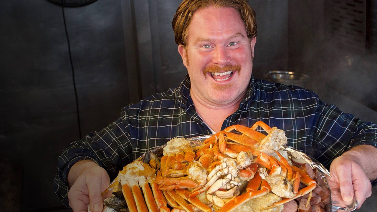 Man v. Food backdrop