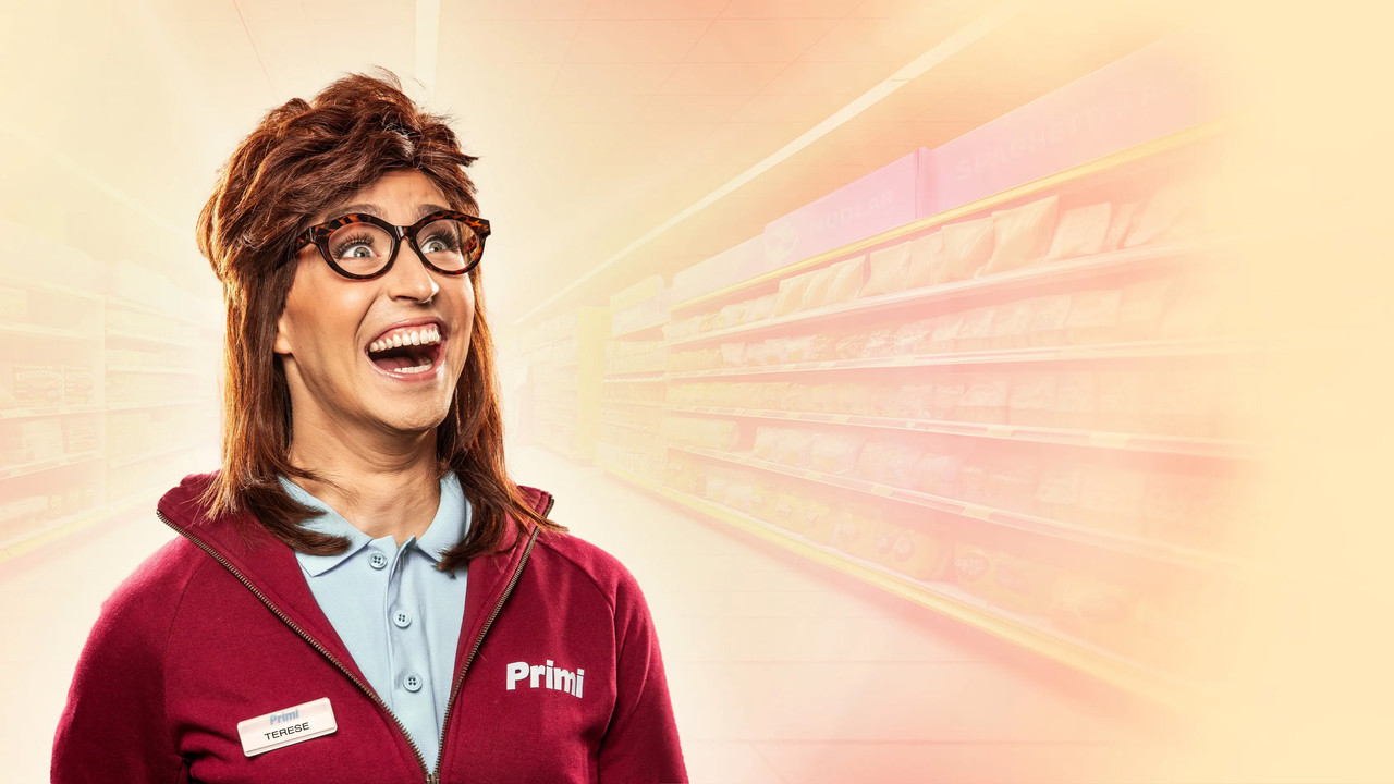 Terese i kassan backdrop