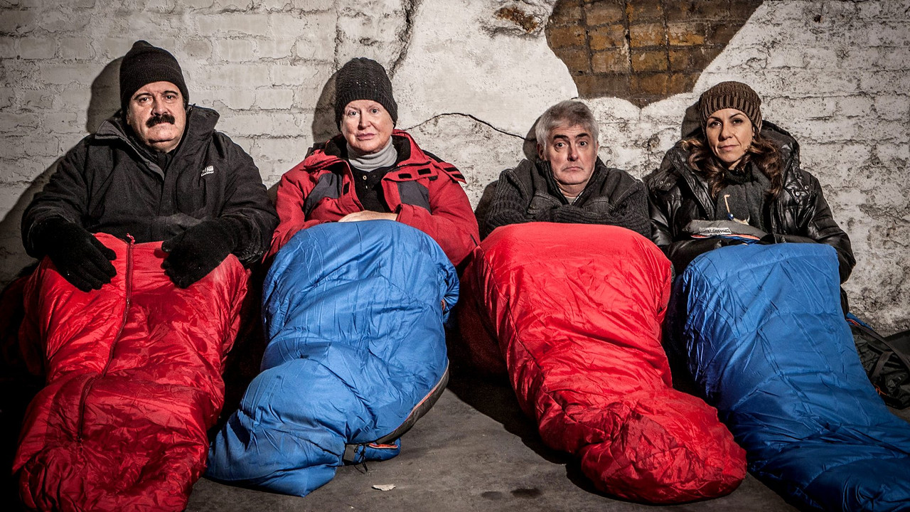 Famous, Rich and Homeless backdrop