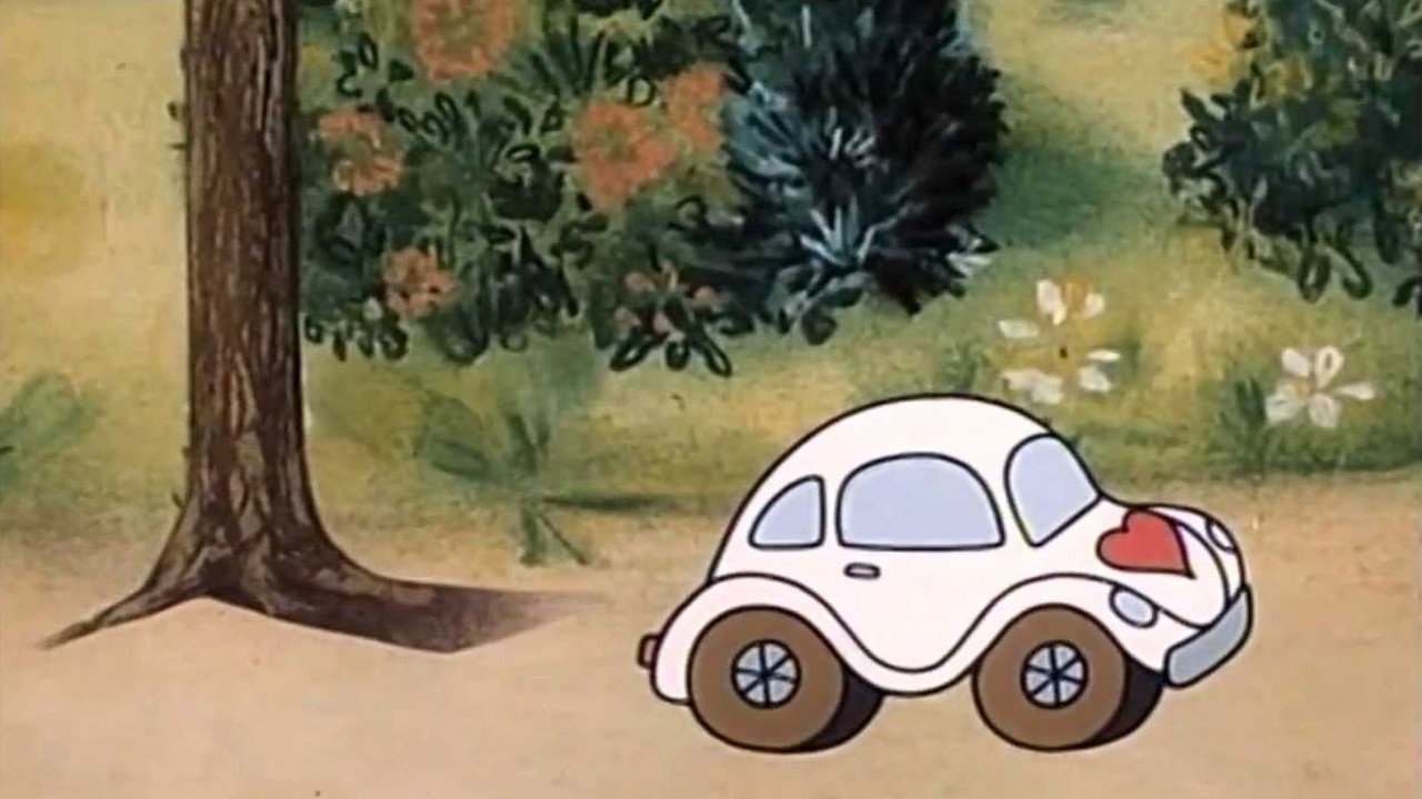 Autíčko s červeným srdcem backdrop