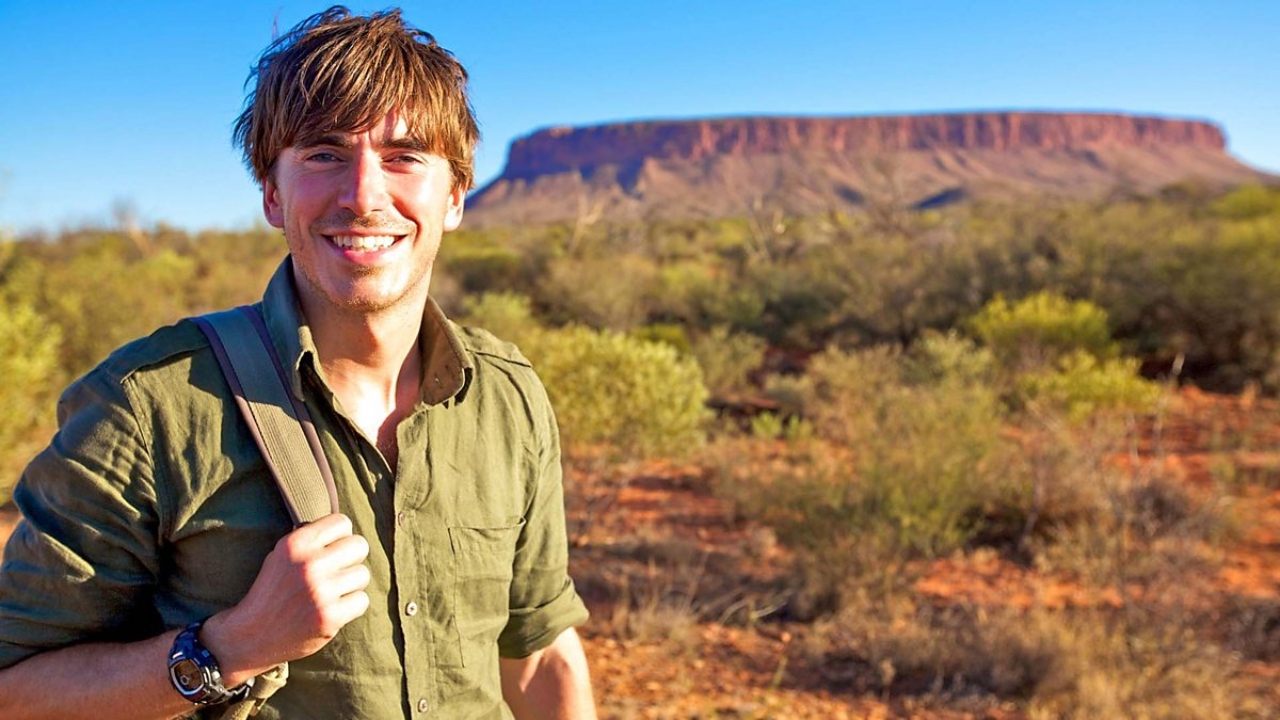 Australia with Simon Reeve backdrop
