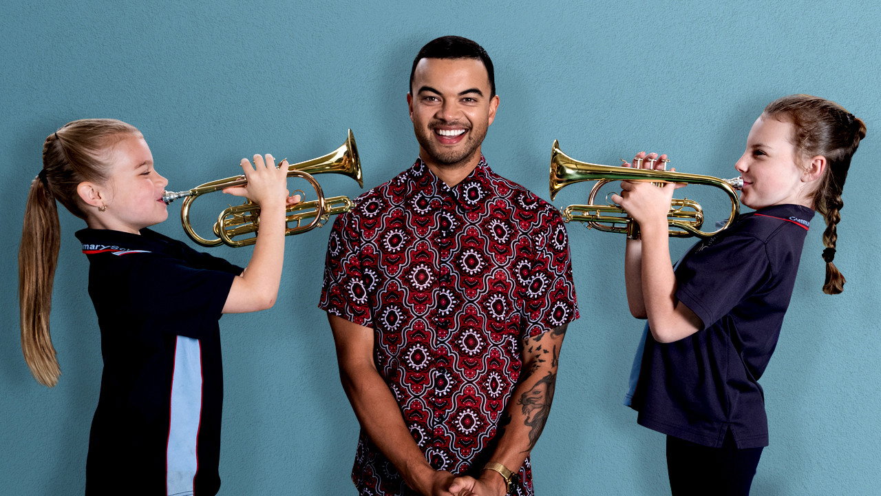 Don't Stop the Music backdrop