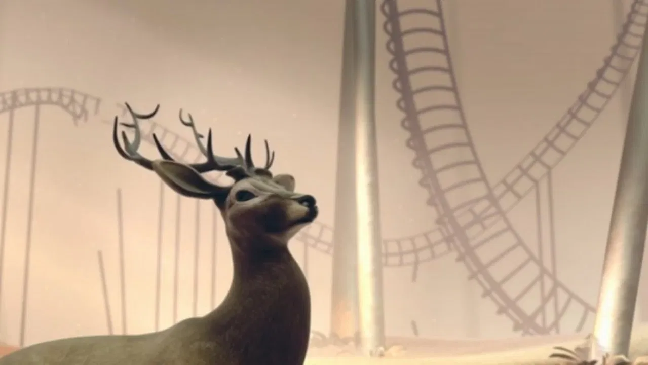 Le Cerf Et L'oiseau backdrop