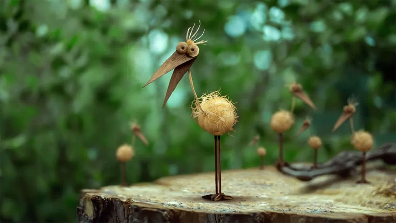 Two Snails Set Off backdrop