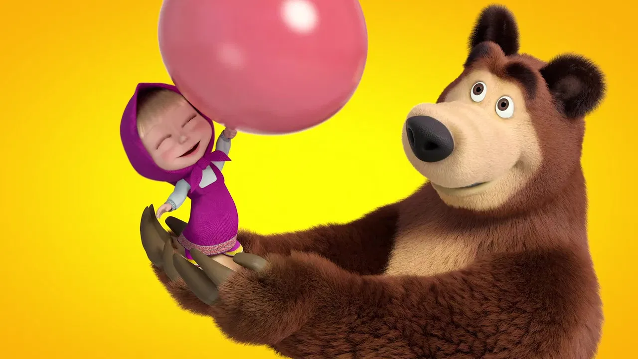 Masha and the Bear Shorties backdrop