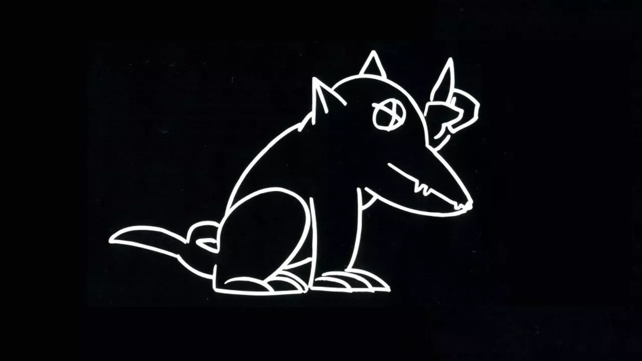 Man bijt hond backdrop