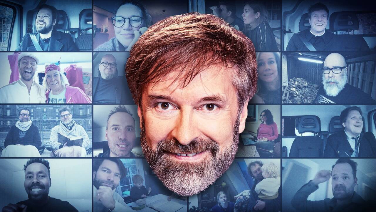 Danmark griner backdrop