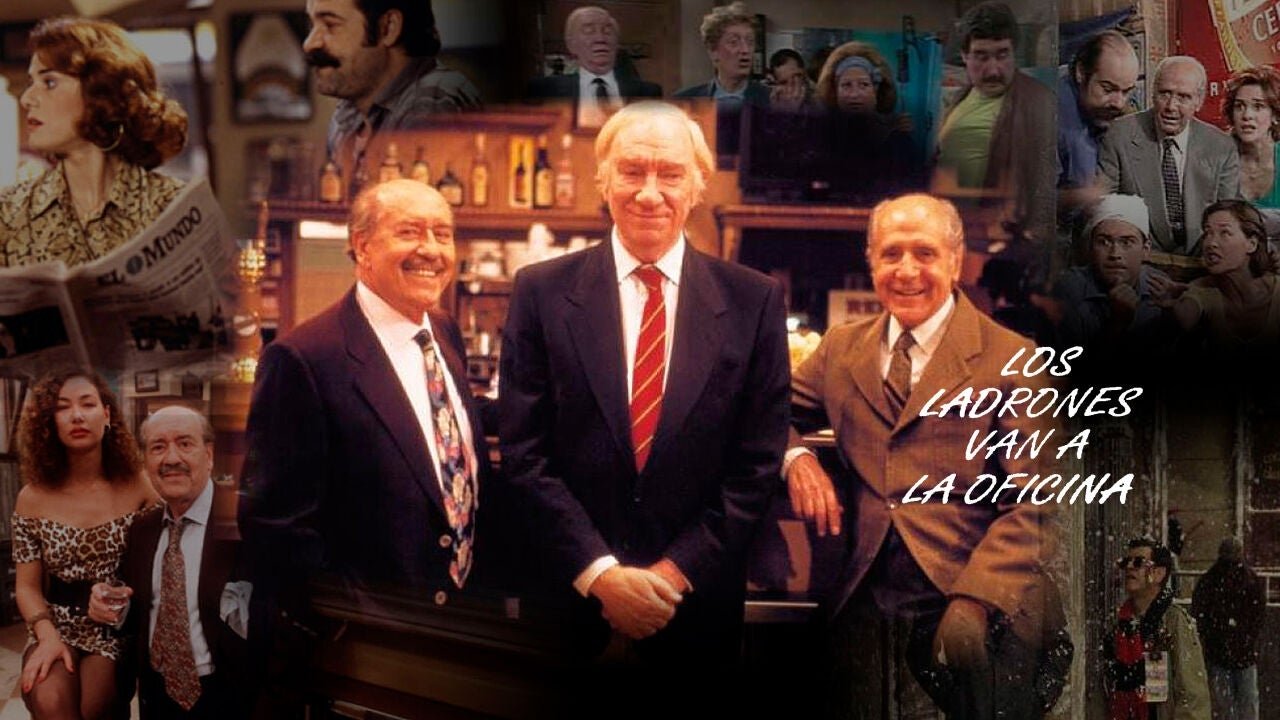 Los ladrones van a la oficina backdrop
