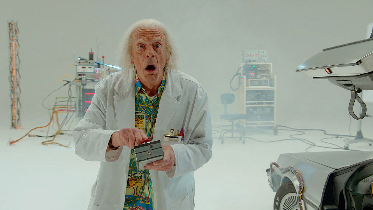 Doc Brown Saves the World backdrop