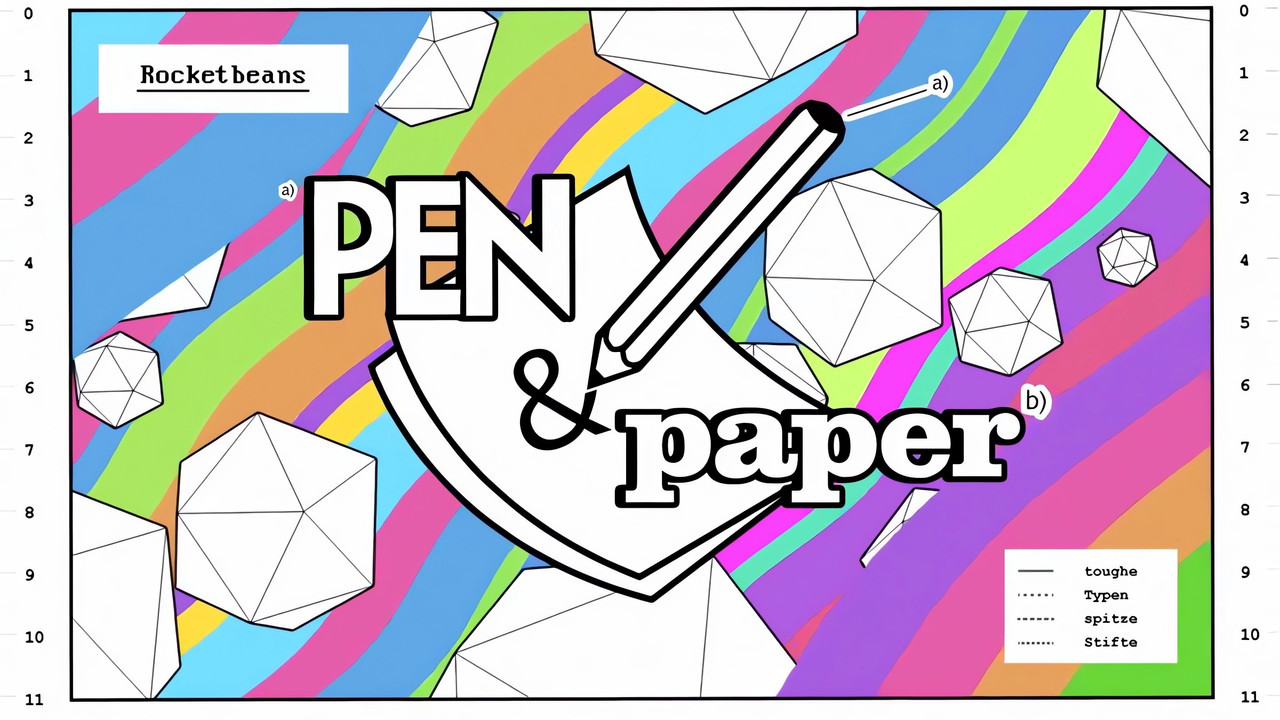 Rocket Beans Pen & Paper backdrop