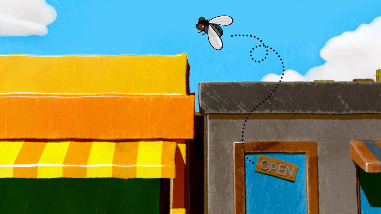 The Shop next to the best backdrop