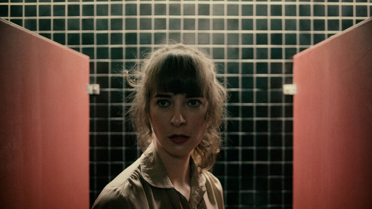 Woman in Stall backdrop