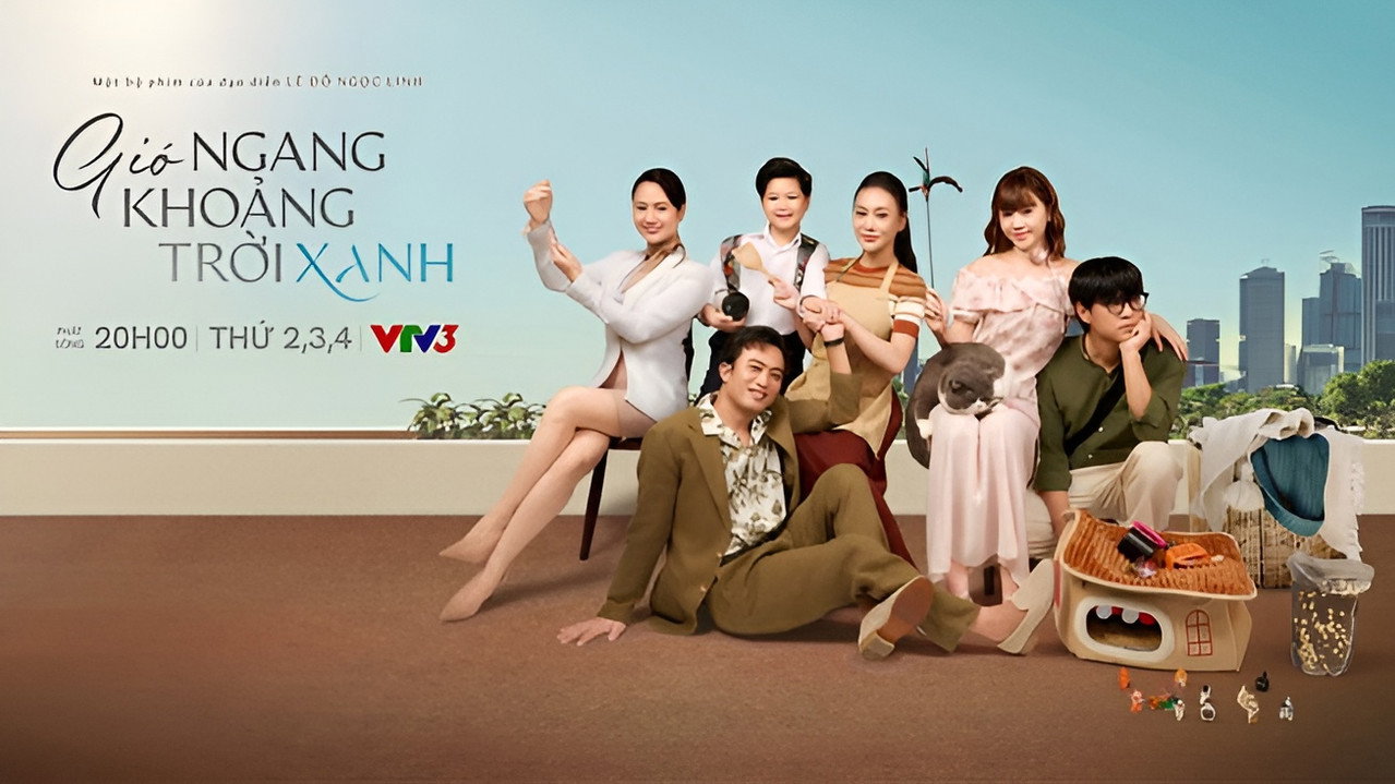 Gió ngang khoảng trời xanh backdrop