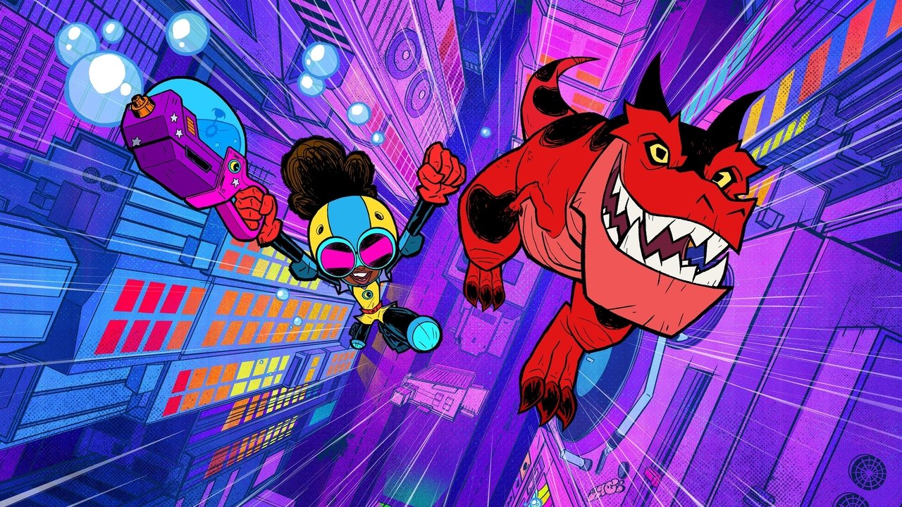 Marvel's Moon Girl and Devil Dinosaur backdrop
