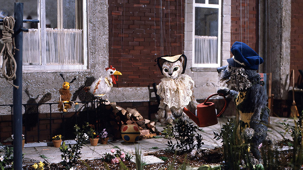 Augsburger Puppenkiste - Neues von der Katze mit Hut backdrop