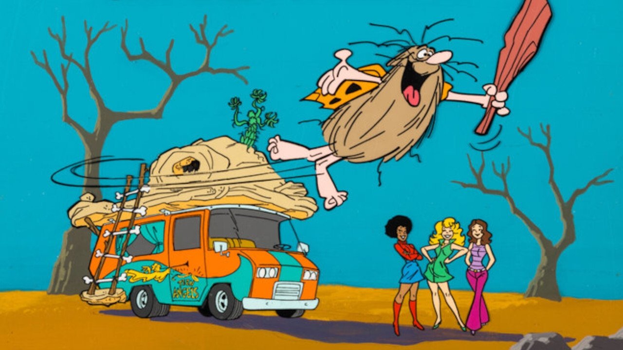 Captain Caveman and the Teen Angels backdrop