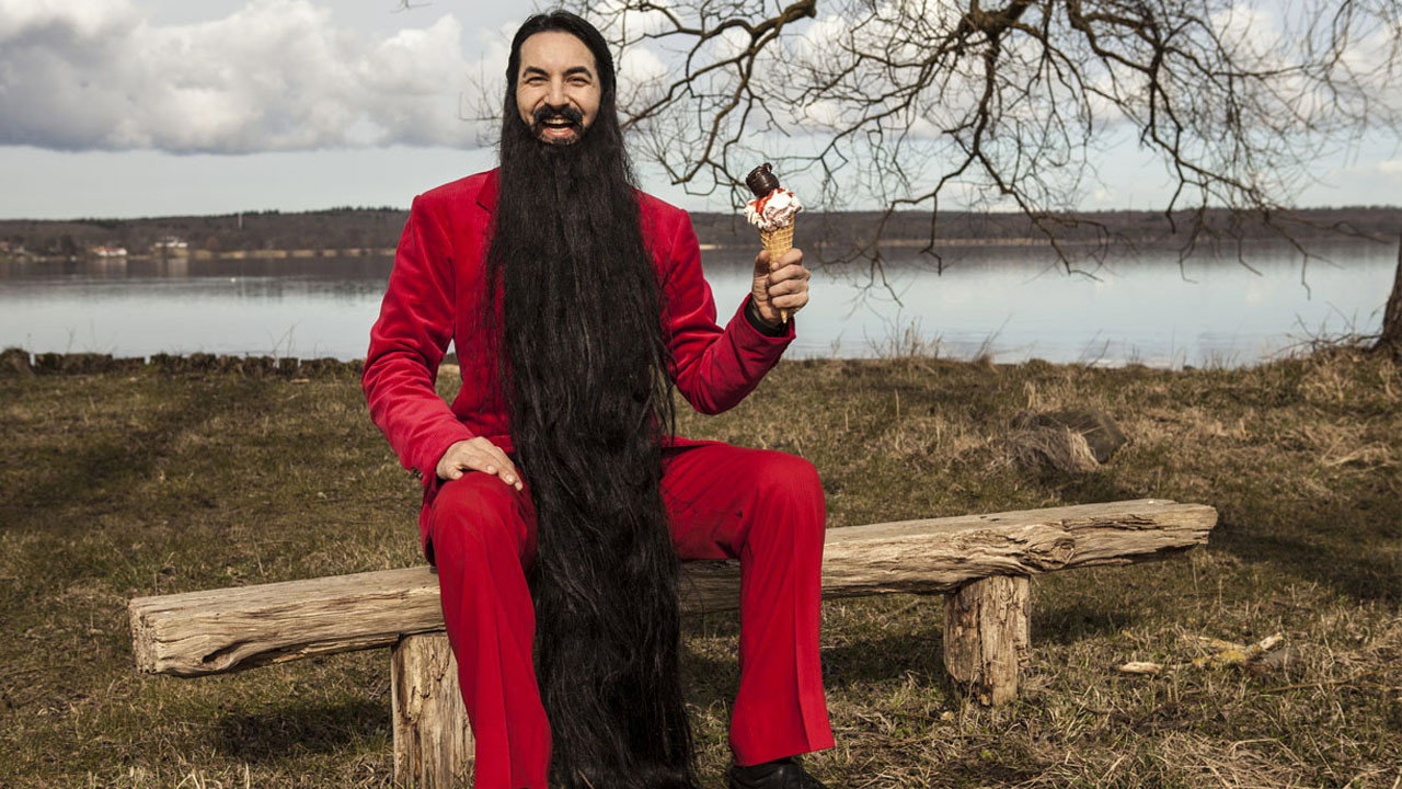 Skæg med bogstaver backdrop