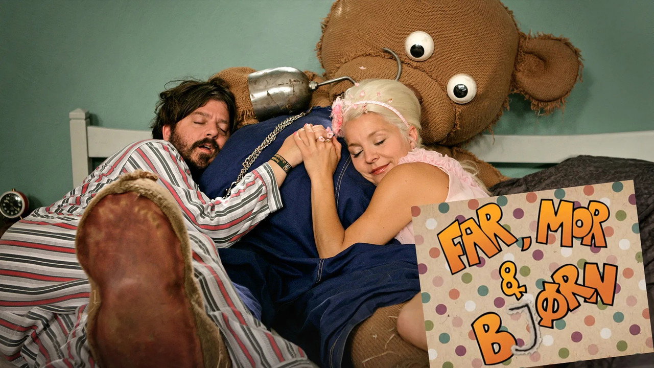 Far, mor og bjørn backdrop