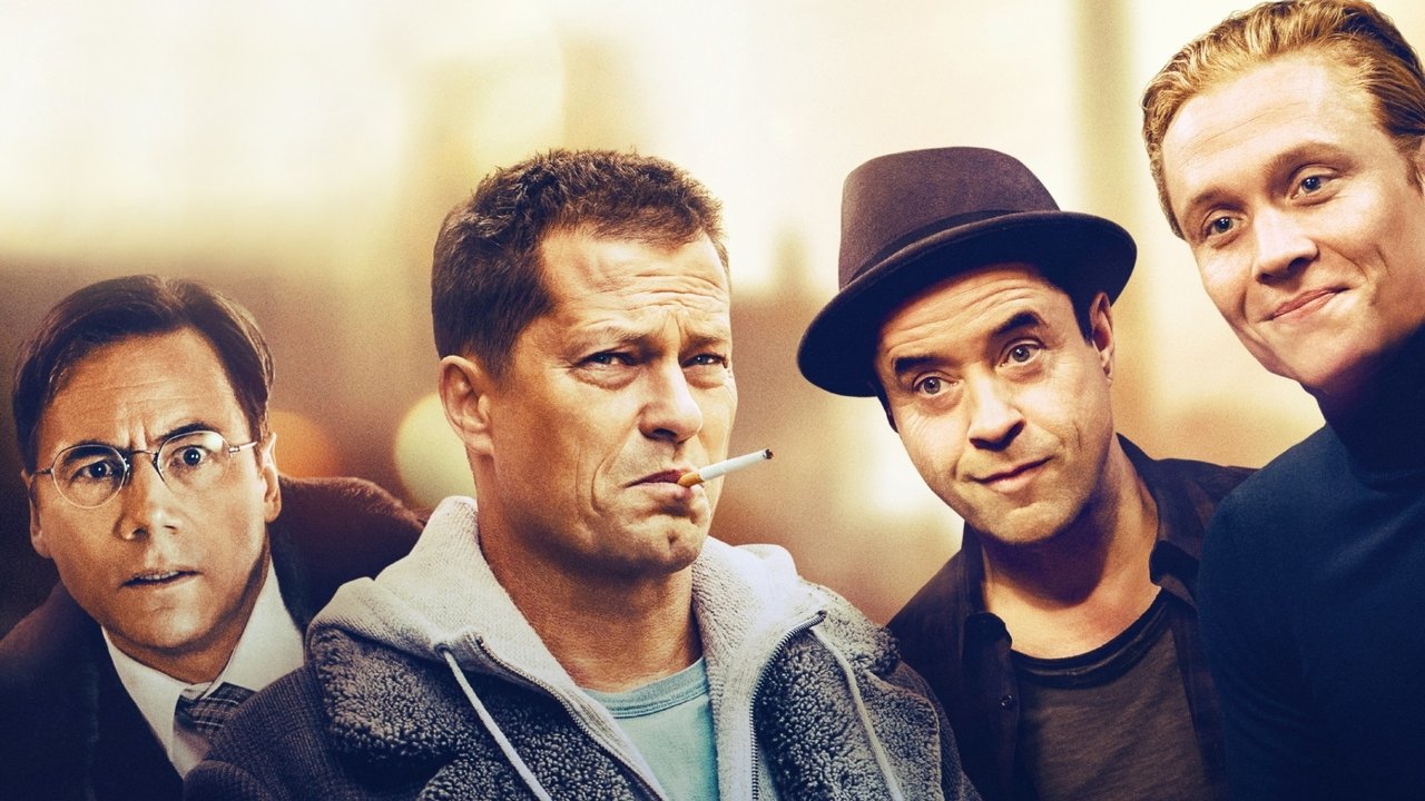 Four Against the Bank backdrop