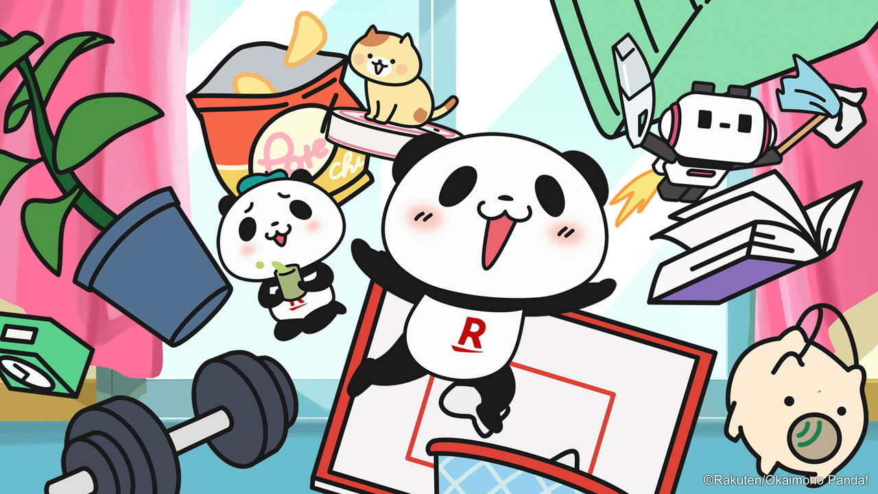 Okaimono Panda! backdrop