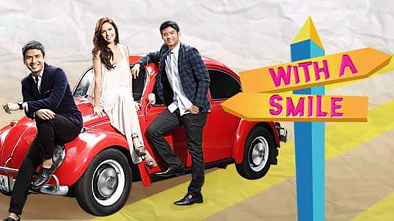 With a Smile backdrop