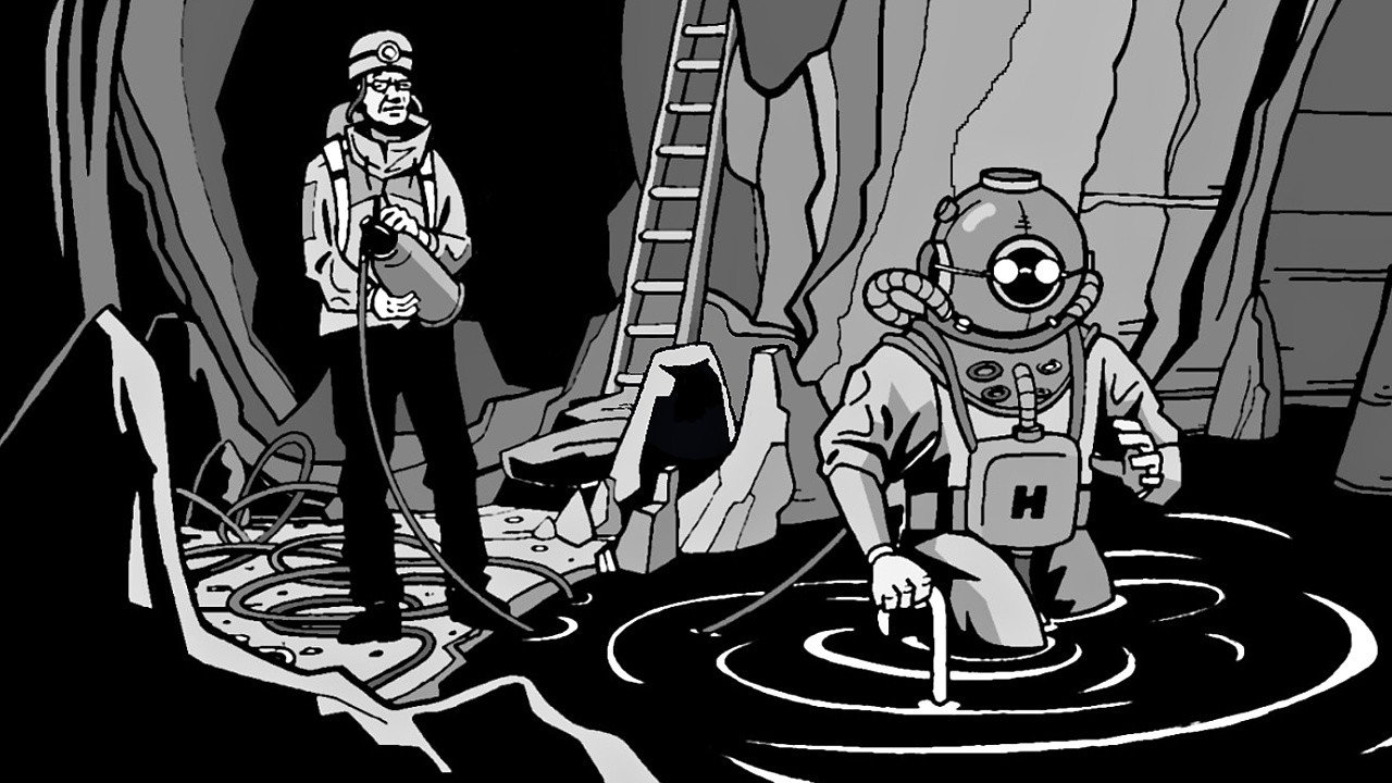 Vzhůru dolů! backdrop