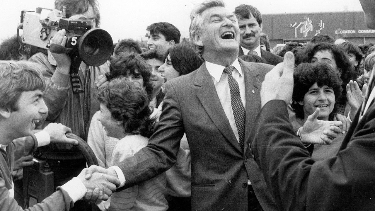 Hawke: The Larrikin and The Leader backdrop
