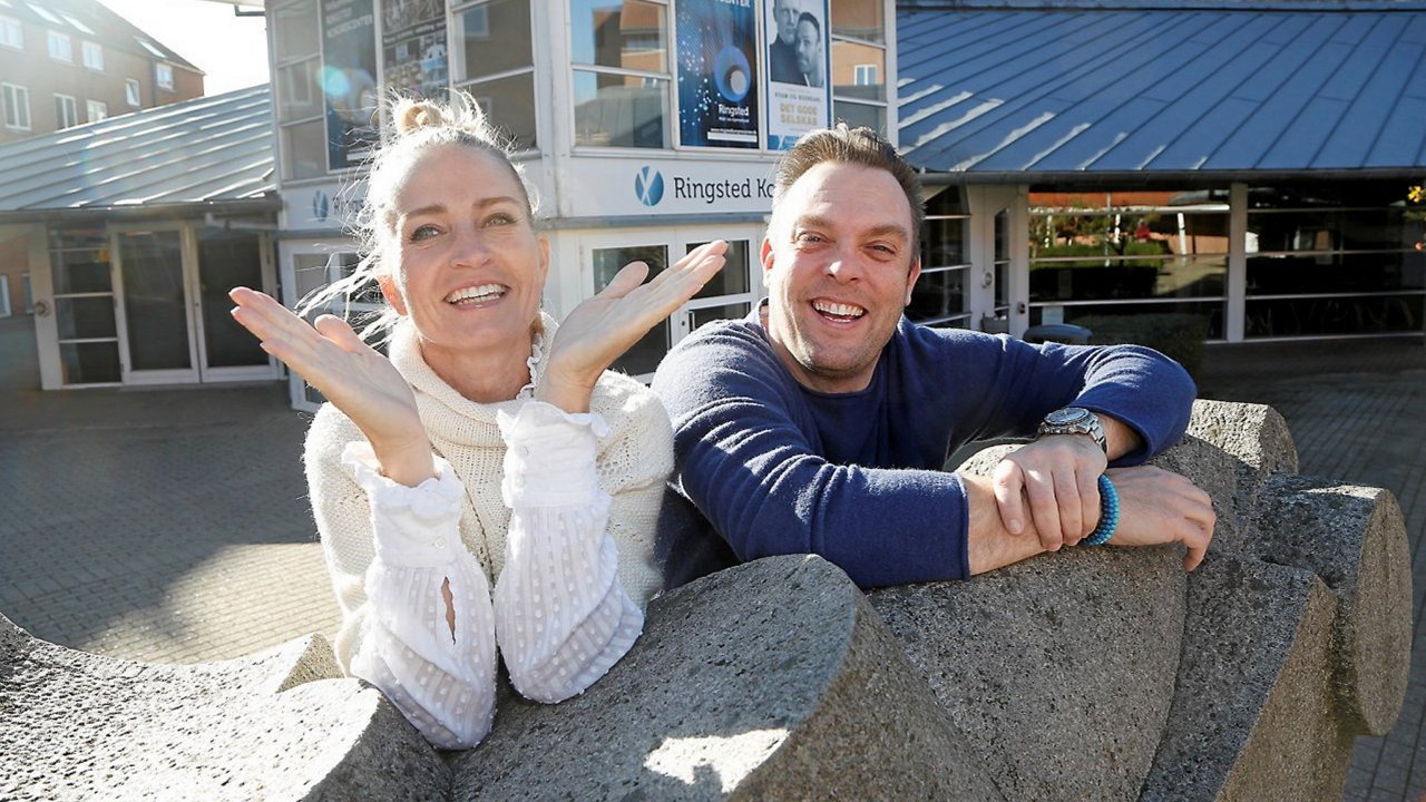 Bjældeklang og julestjerner backdrop