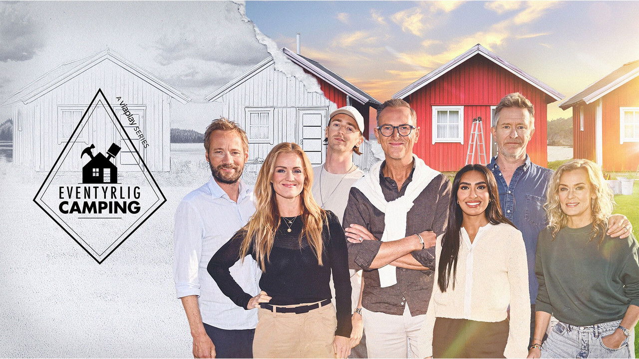 Eventyrlig camping backdrop