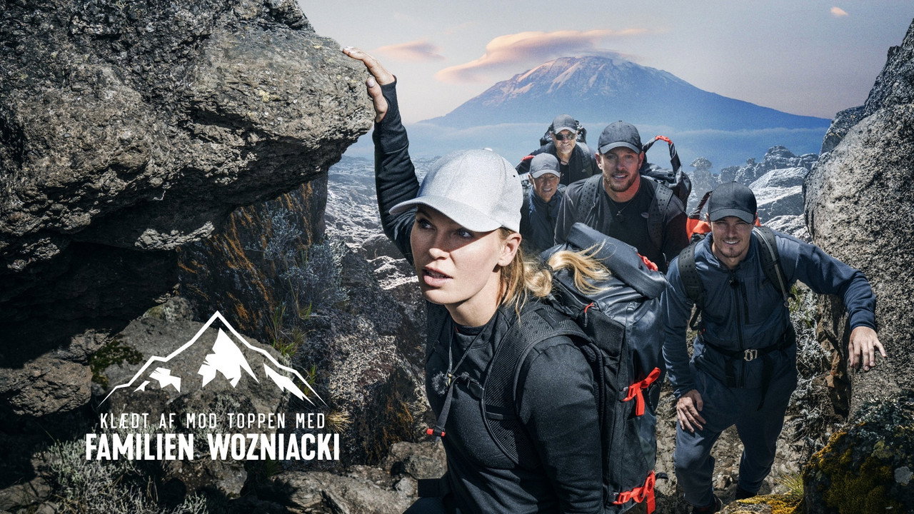 Klædt af mod toppen med familien Wozniacki backdrop