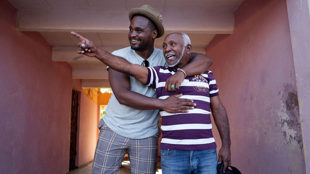 Cuba na Castro backdrop