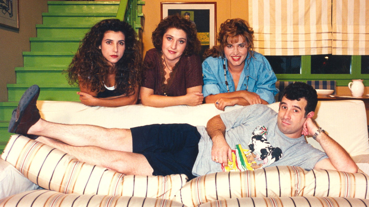 O Petros kai ta koritsia tou backdrop