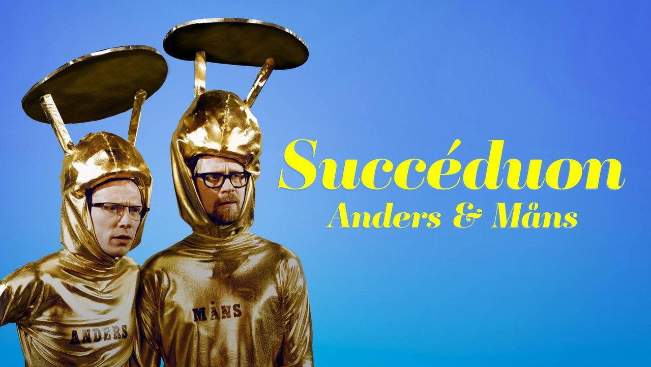 Succéduon med Anders och Måns backdrop