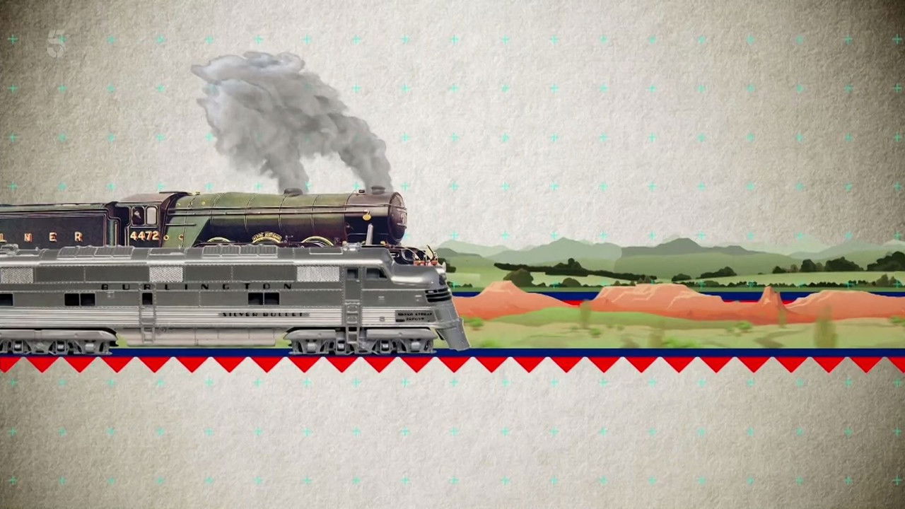 Ian Hislop's Trains That Changed the World backdrop