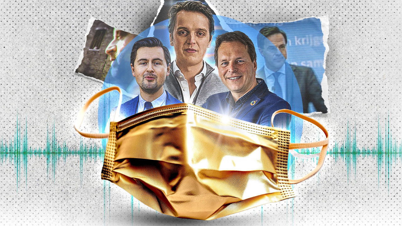 Het mondkapjesgoud backdrop