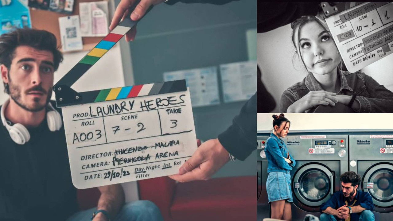 Laundry heroes backdrop