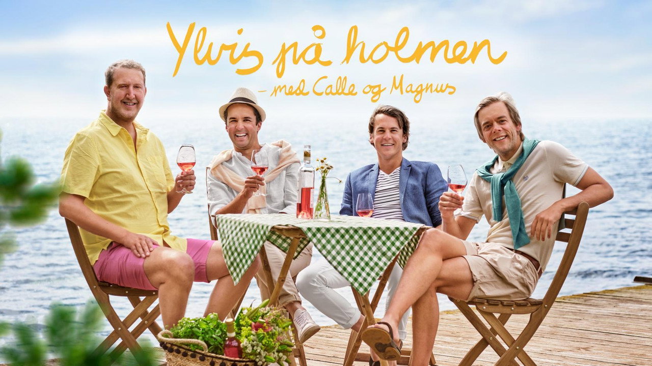 Ylvis på holmen med Calle og Magnus backdrop